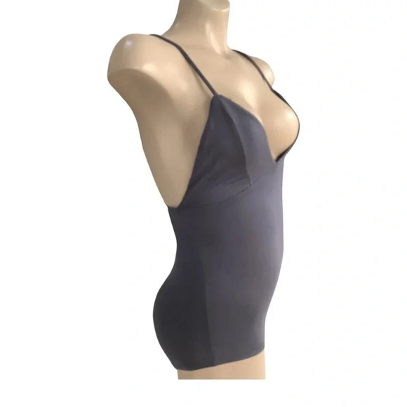 Urban Look Grey Spaghetti Strap Bodysuit Size Small New Without Tags - Picture 2 of 6